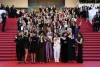Le collectif 50/50, ici sur les marches de Cannes en 2018, œuvre pour l'égalité femmes-hommes dans le milieu du cinéma. © AFP