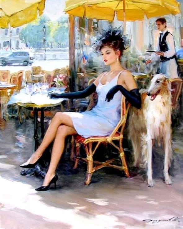 Peinture Konstantin Razumov 1 - Peintures Konstantin Razumov : Impressionnisme Glamour - Art