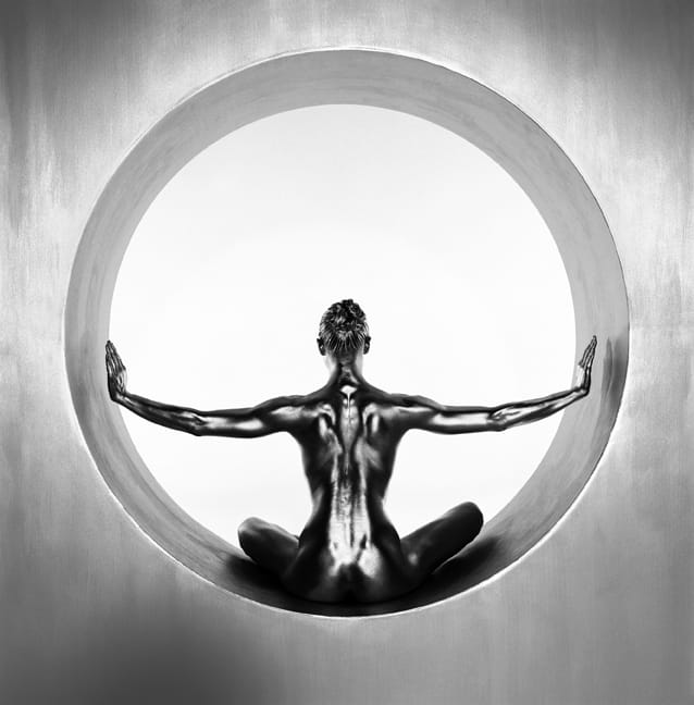 Giulia in a zen position