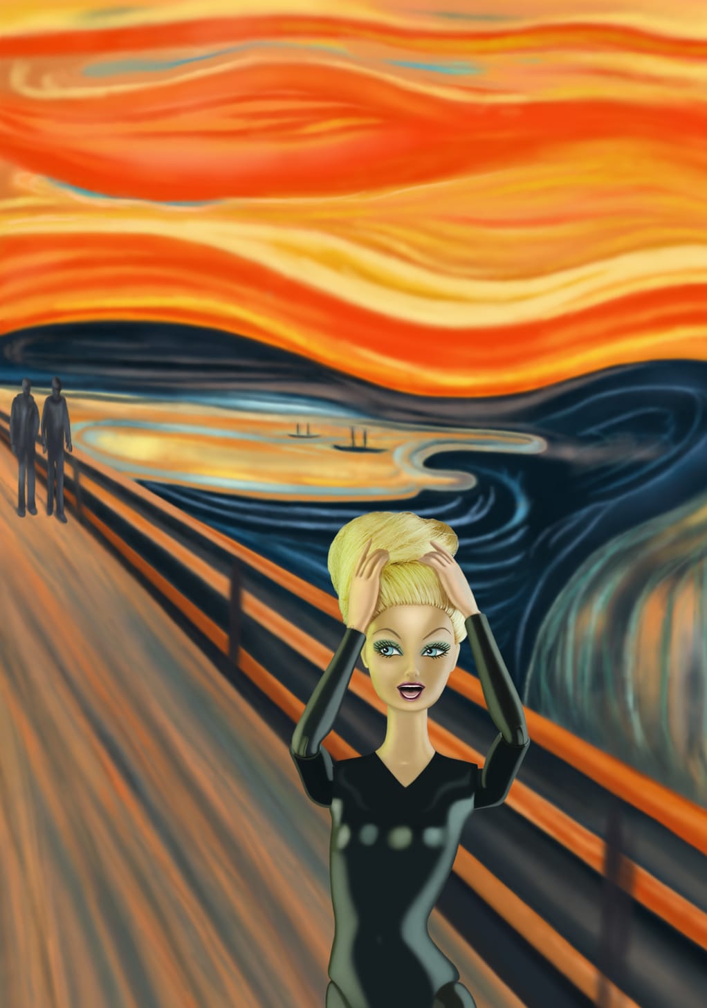 Le pont . clin d'oeil à E.Munch